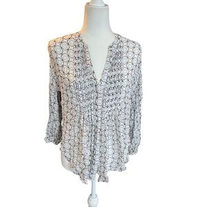 Mint Velvet Geometric Print Blouse Size 10